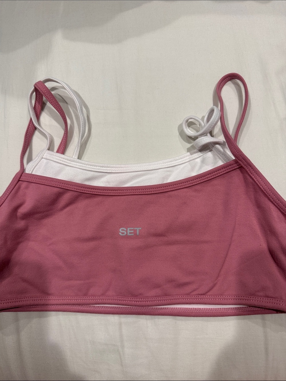 SET Active Pink Double-Layer Sports Bralette with White Lining FORM CLOUD